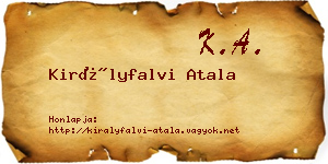 Királyfalvi Atala névjegykártya